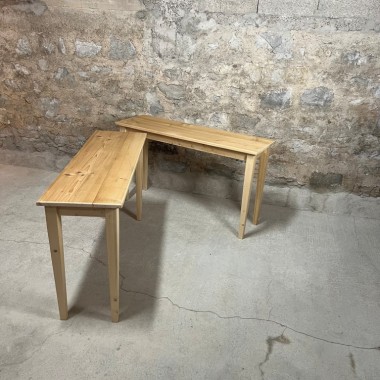Superbes consoles fines, tables d'appoint en bois Design Vintage pieds fuseaux décoration rare